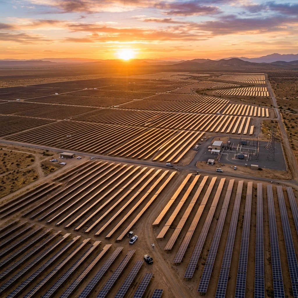 Parque solar fotovoltaico comercial